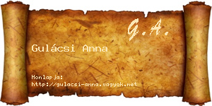 Gulácsi Anna névjegykártya
